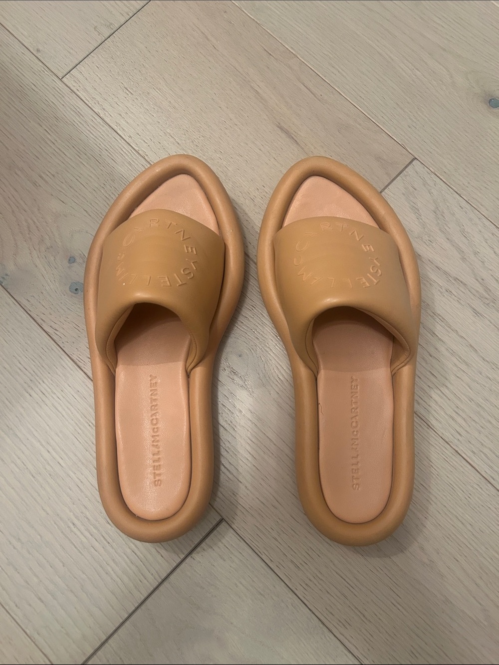 Stella McCartney Tan Padded Slide Clogs